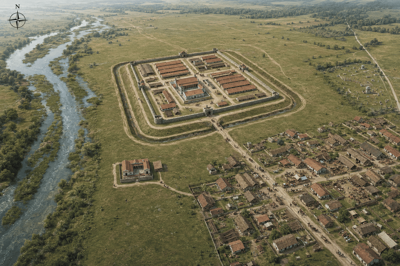 A szamosújvári római castrum rekonstrukciója